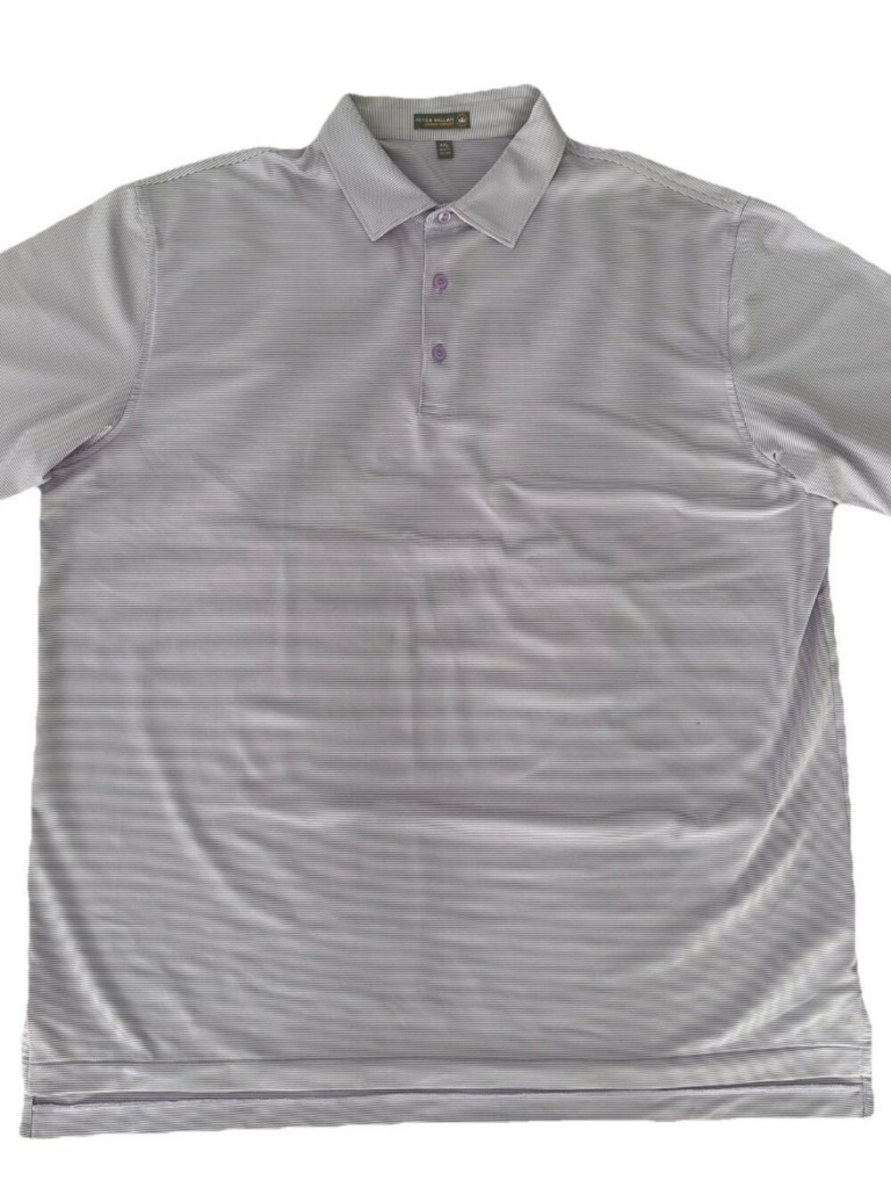 Peter Millar Crown Sport Polo XXL Purple Striped Summer Comfort